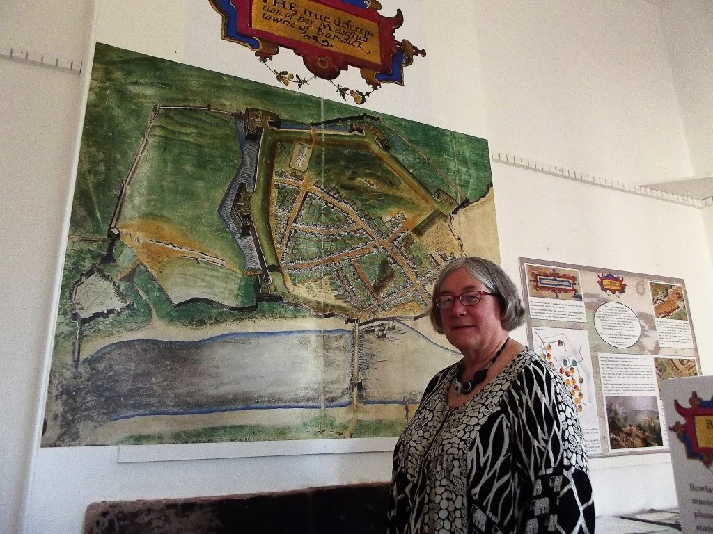 Kate Kent with 1580 map of Berwick